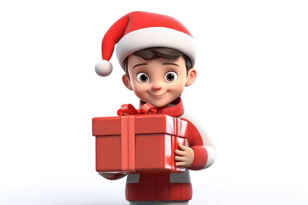 Kid holding Christmas gift christmas cartoon toy. AI generated Image by rawpixel.