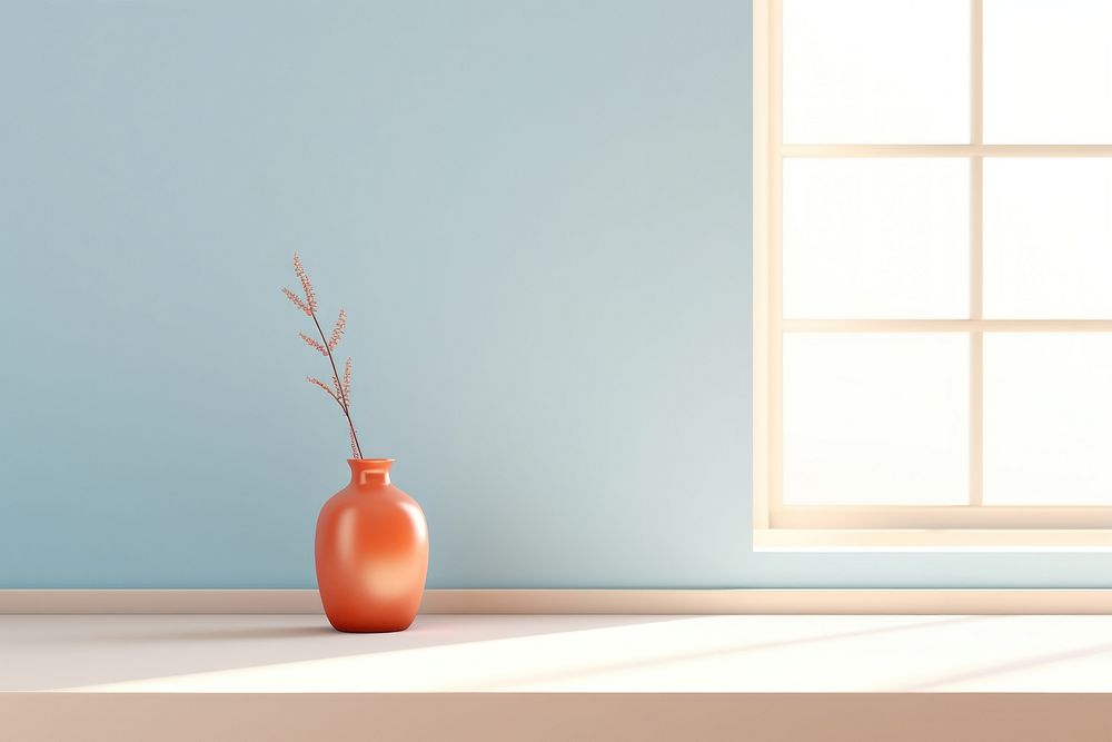 Window windowsill plant vase. 