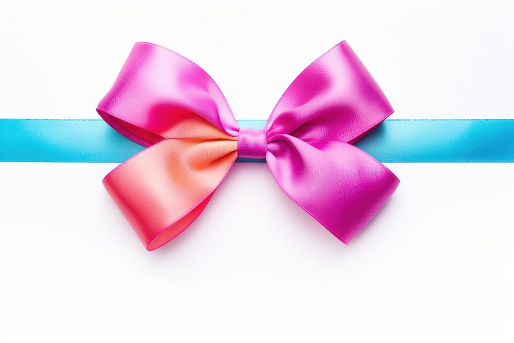 Colorful Bow knot bow white background celebration. AI generated Image by rawpixel.