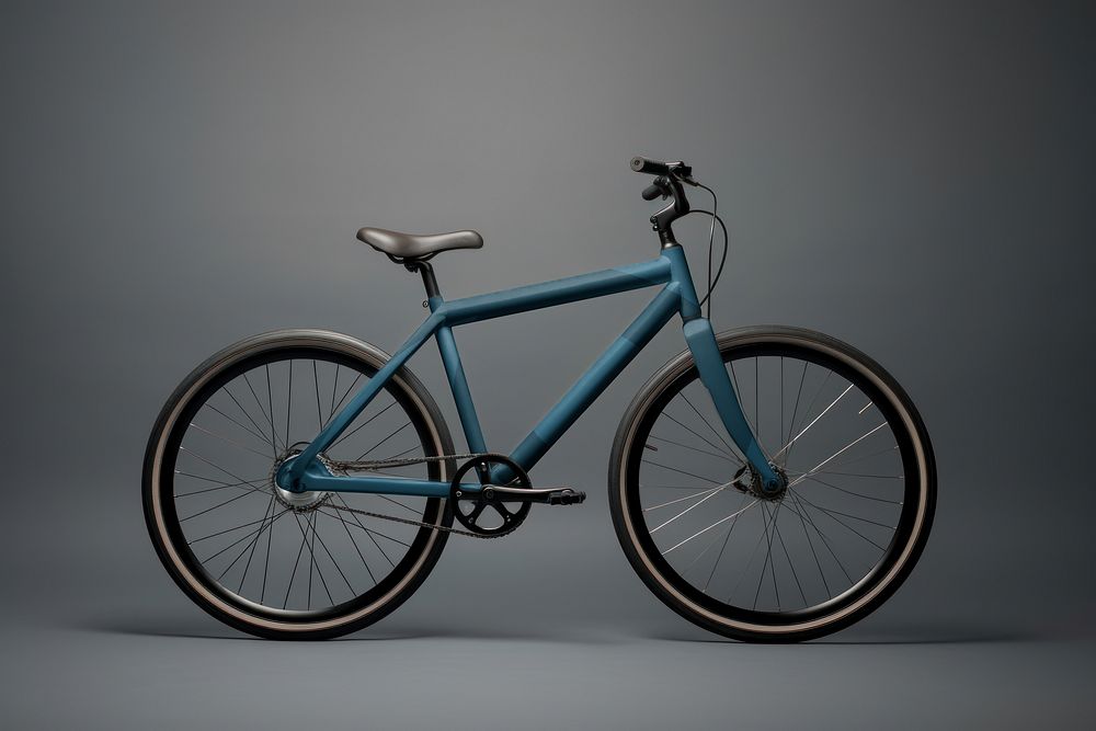 Blue bicycle, realistic vehicle