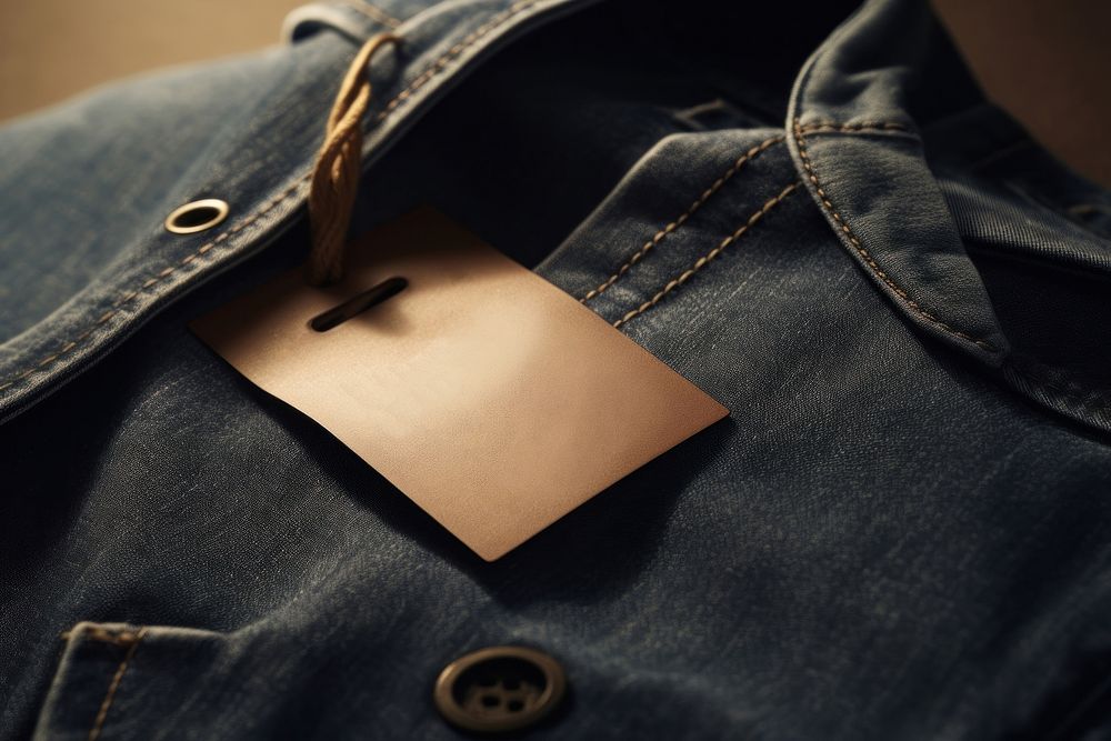 Apparel jacket denim label. AI generated Image by rawpixel.