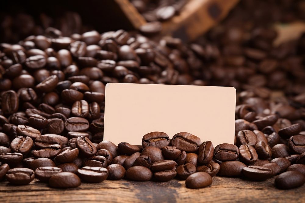 Blank namecard coffee coffee beans freshness. AI generated Image by rawpixel.