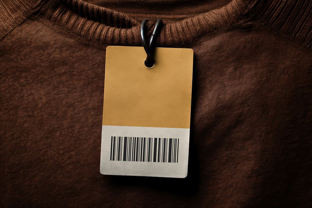 Clothing tag label with design space