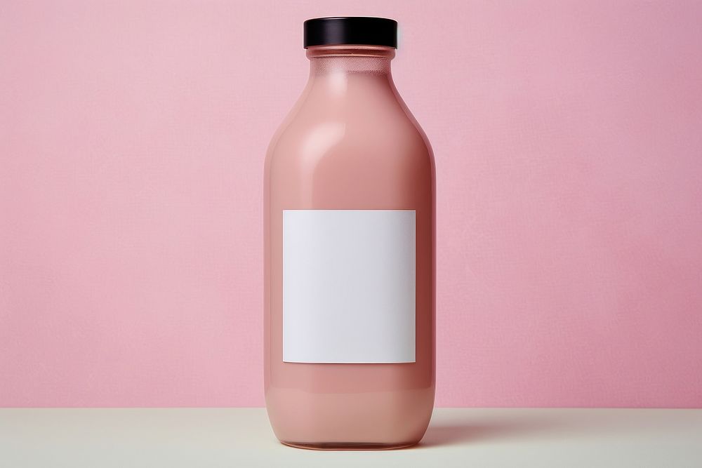 Label bottle drink milk. AI generated Image by rawpixel.