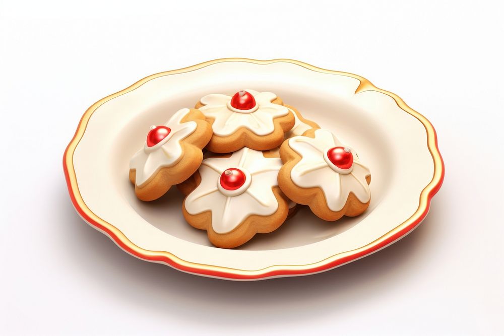 Christmas cookie plate gingerbread christmas. AI generated Image by rawpixel.