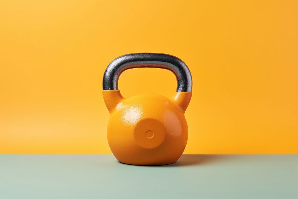 Kettlebell sports gym exercising. 