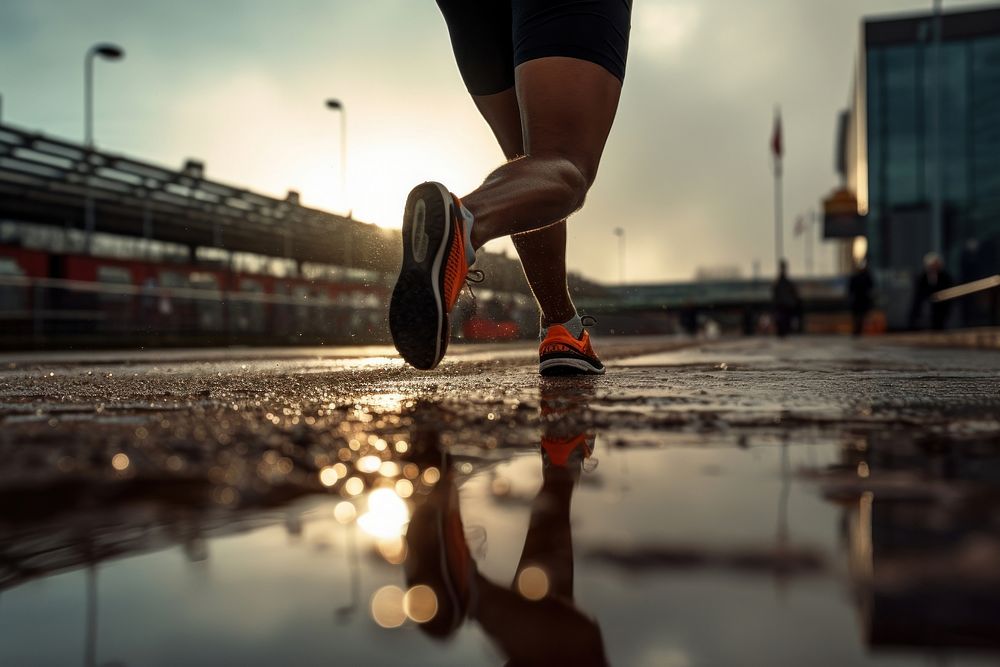 Running athlete footwear jogging adult. 