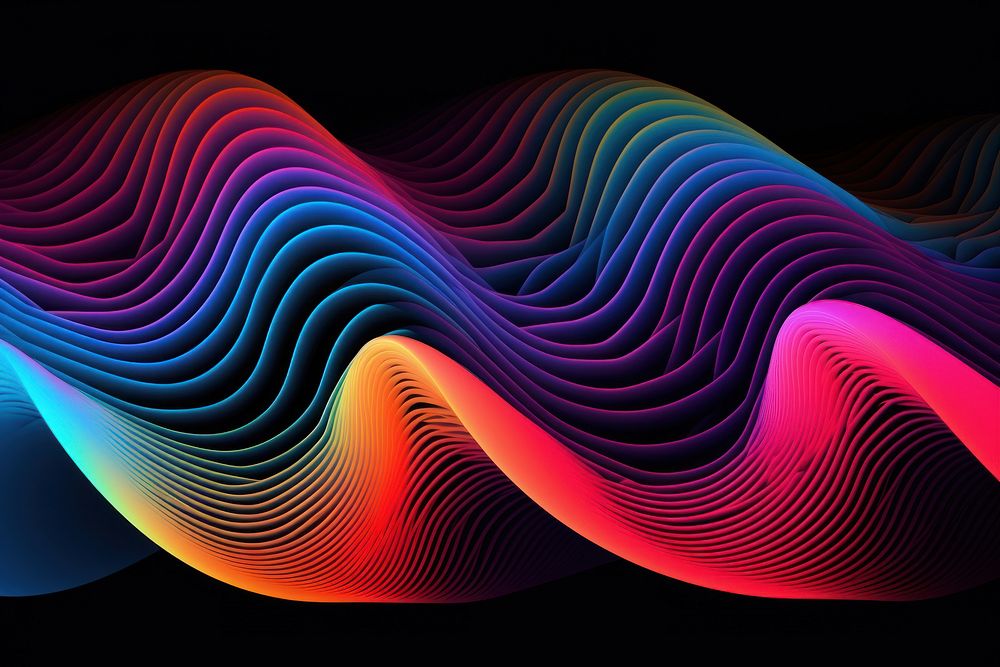 Geometrical pattern illuminated backgrounds. AI generated Image by rawpixel.