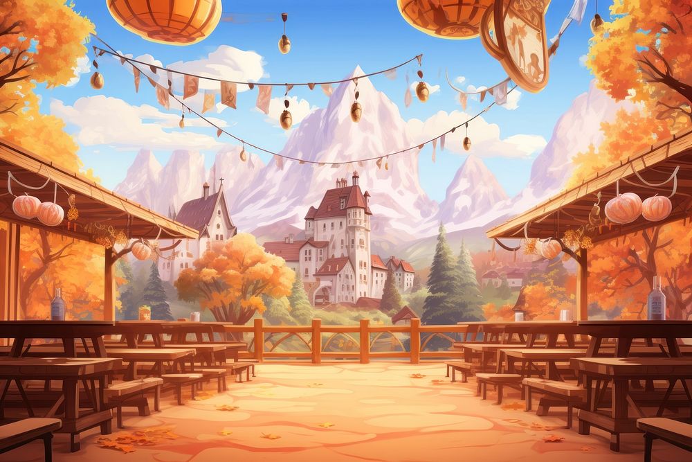 Oktoberfest outdoors architecture celebration.