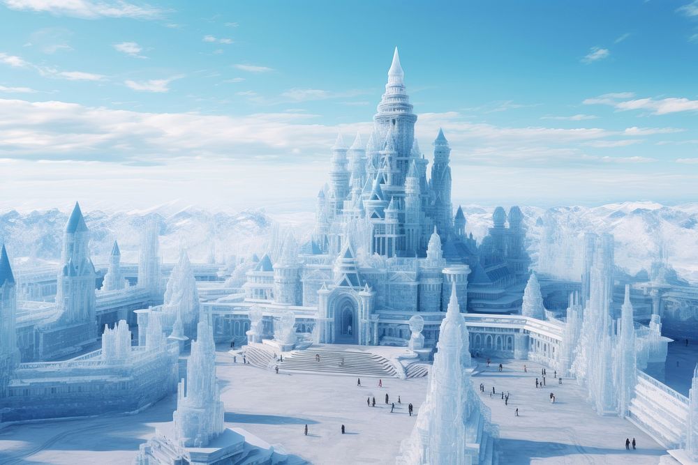Harbin ice festival landscape outdoors nature. AI generated Image by rawpixel.