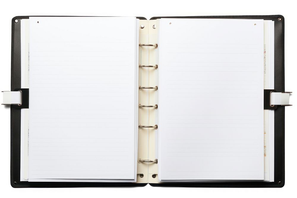 Binder diary page open. AI generated Image by rawpixel.