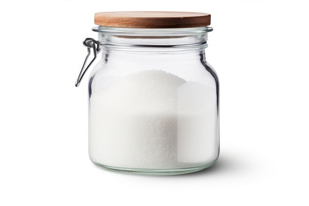 Granulated sugar glass jar bottle. AI generated Image by rawpixel.