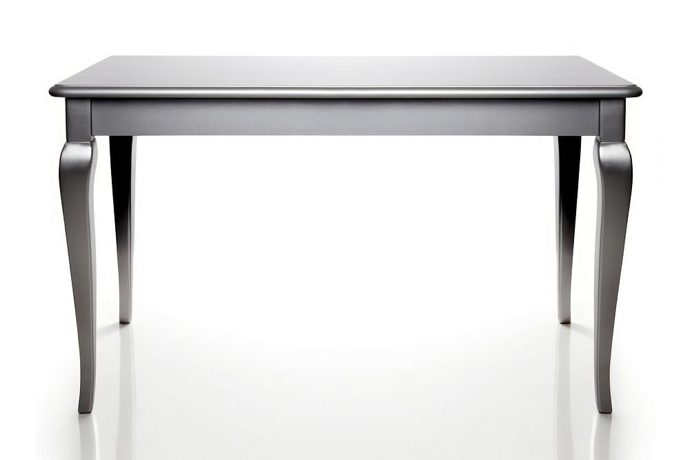 Grey metallic Table table furniture desk. AI generated Image by rawpixel.