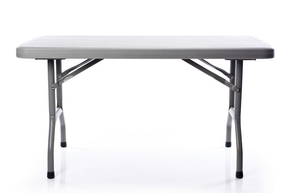 Grey plastic Table table furniture white background. AI generated Image by rawpixel.