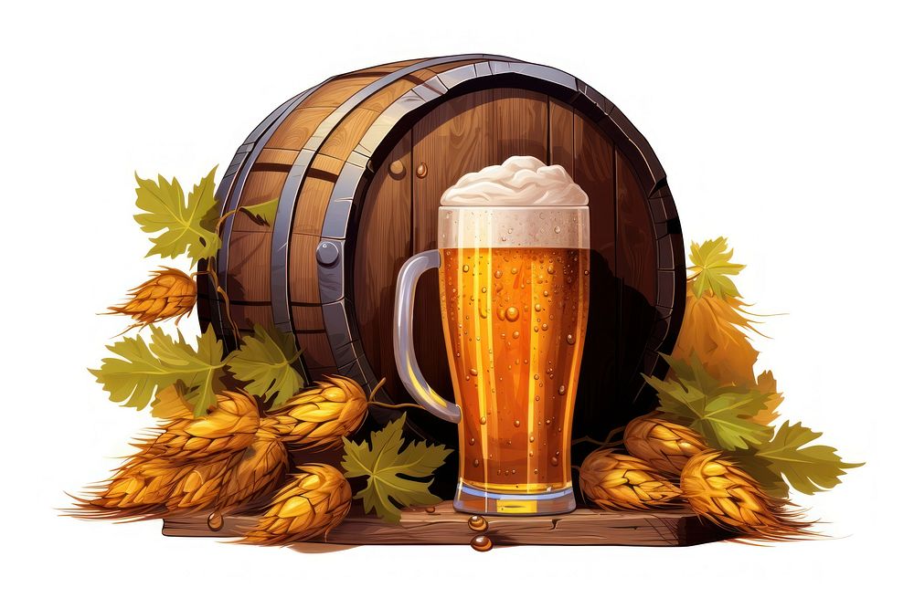 Beer barrel drink lager. AI generated Image by rawpixel.