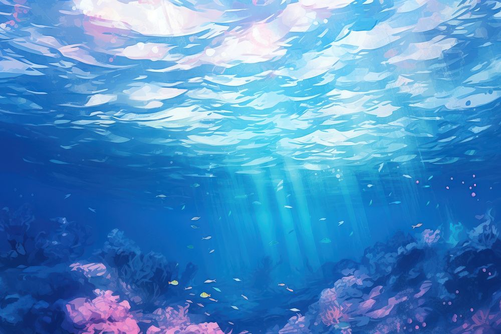 Underwater ocean backgrounds outdoors. AI generated Image by rawpixel.