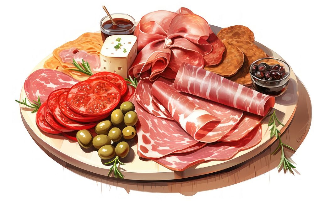Salami meat prosciutto sausage. AI generated Image by rawpixel.
