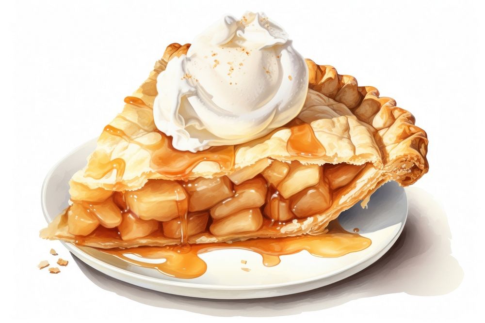 Cream pie dessert food. AI generated Image by rawpixel.