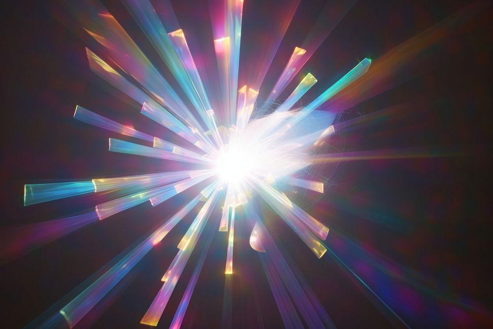 Holographic light flare illuminated. AI generated Image by rawpixel.