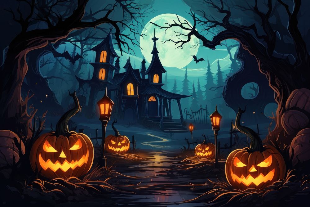 Halloween halloween anthropomorphic jack-o'-lantern. AI generated Image by rawpixel.
