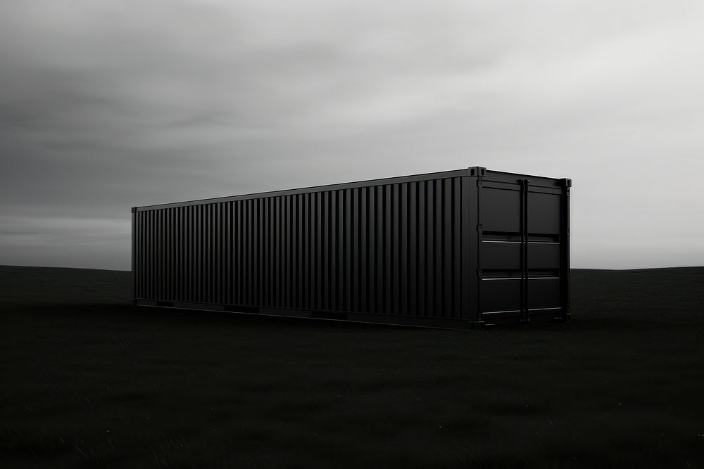 Container landscape black architecture. AI generated Image by rawpixel.