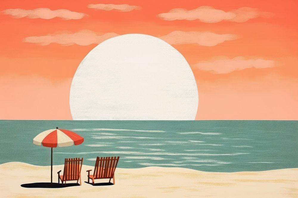 Beach furniture outdoors summer. AI generated Image by rawpixel.