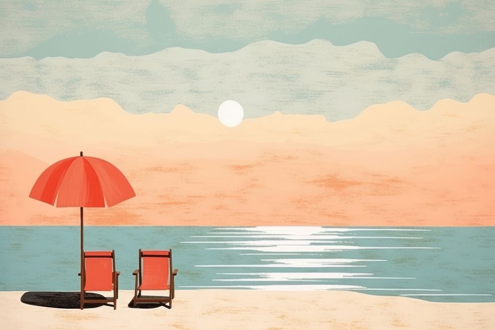 Beach furniture painting outdoors. AI generated Image by rawpixel.