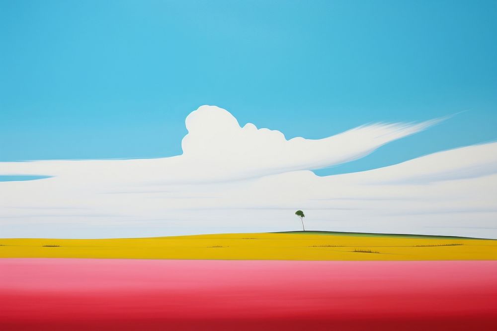 Grassland landscape outdoors horizon. AI generated Image by rawpixel.