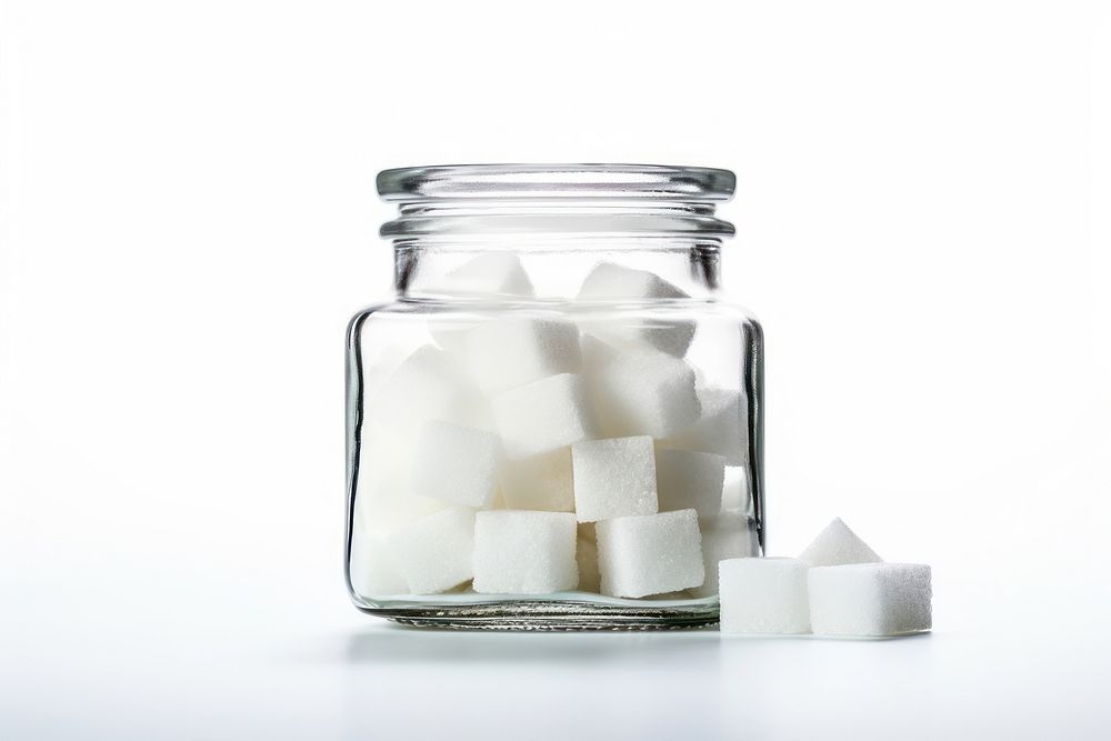 Jar glass white sugar. AI generated Image by rawpixel.