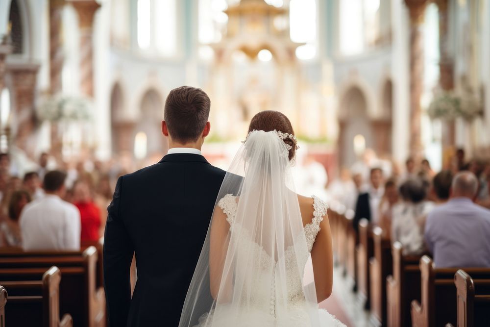 Wedding dress adult spirituality. AI generated Image by rawpixel.