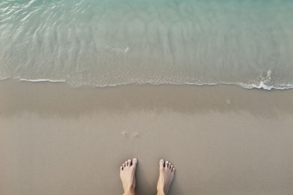 Beach barefoot outdoors nature. 