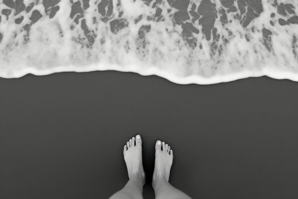 Beach barefoot outdoors nature. 