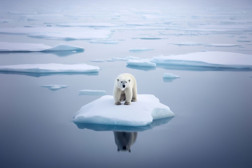 Polar climate bear ice wildlife. 