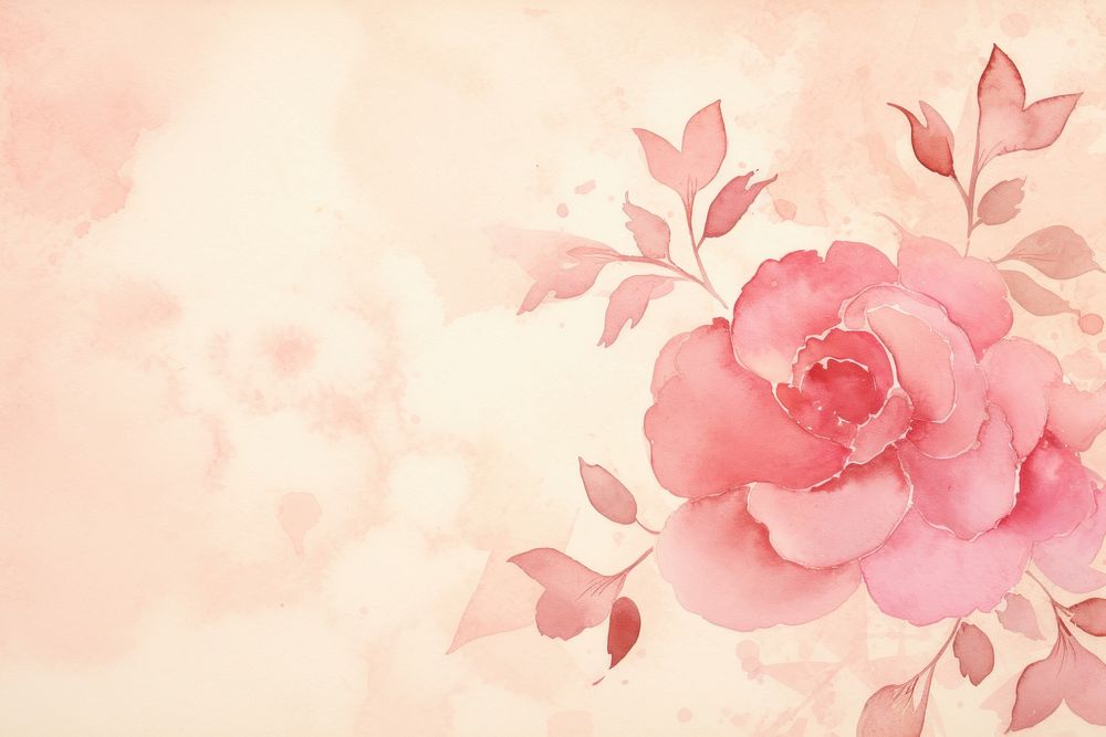 Watercolor rose backgrounds painting. AI generated Image by rawpixel.