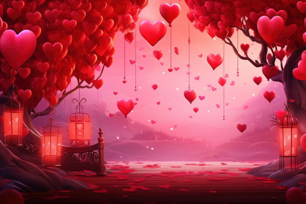 Backgrounds balloon valentine's day tranquility. 