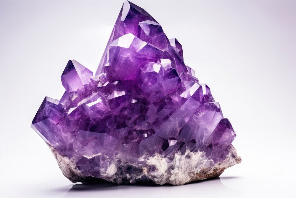 Crystals amethyst mineral quartz. AI generated Image by rawpixel.