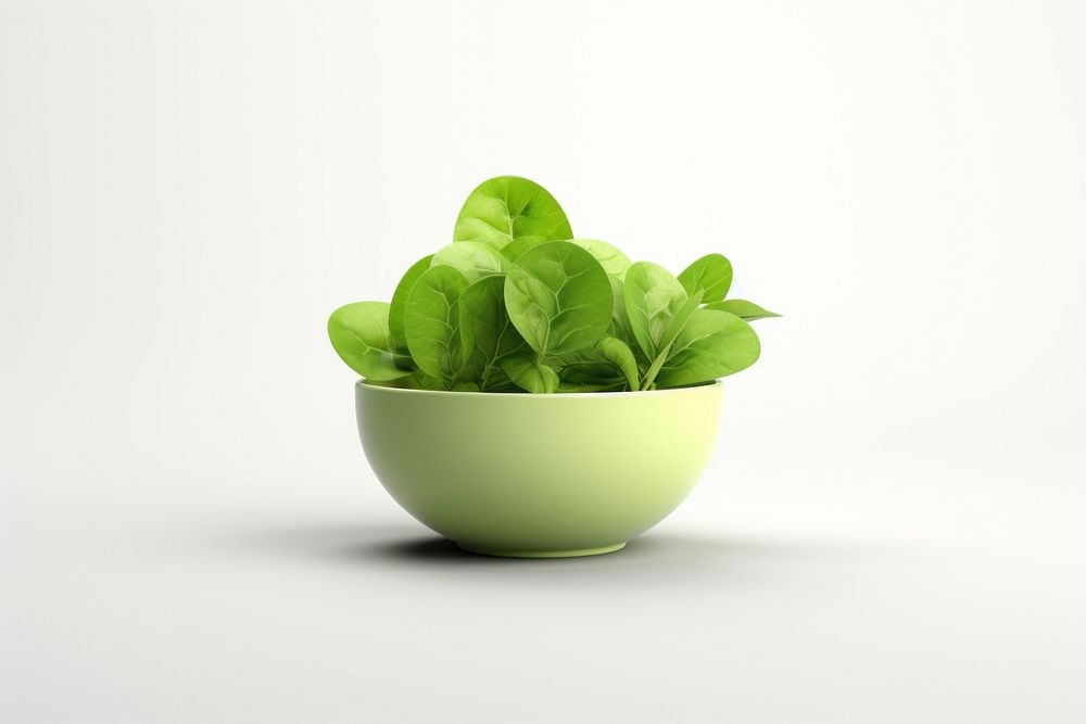 Bowl vegetable spinach plant. AI generated Image by rawpixel.