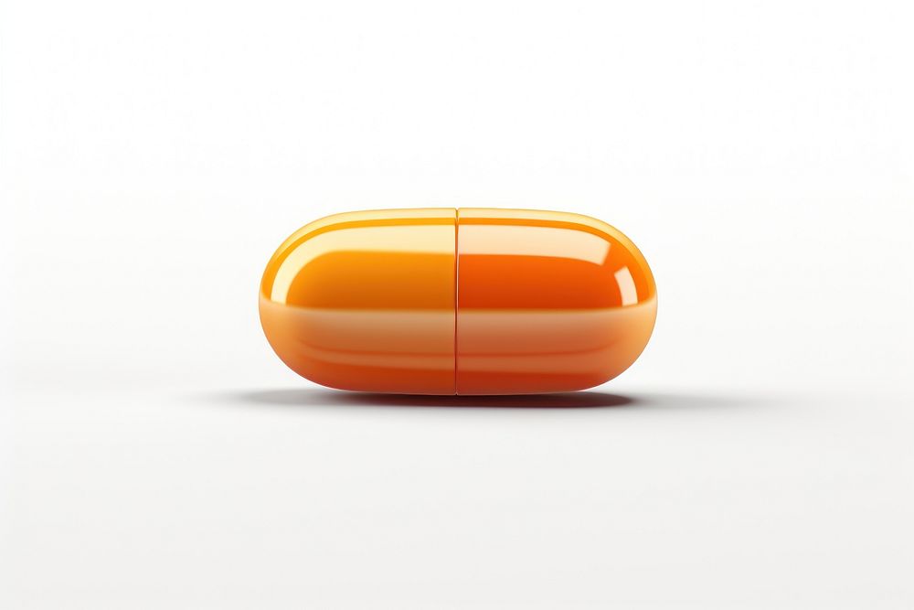 Capsule pill white background antioxidant medication. AI generated Image by rawpixel.