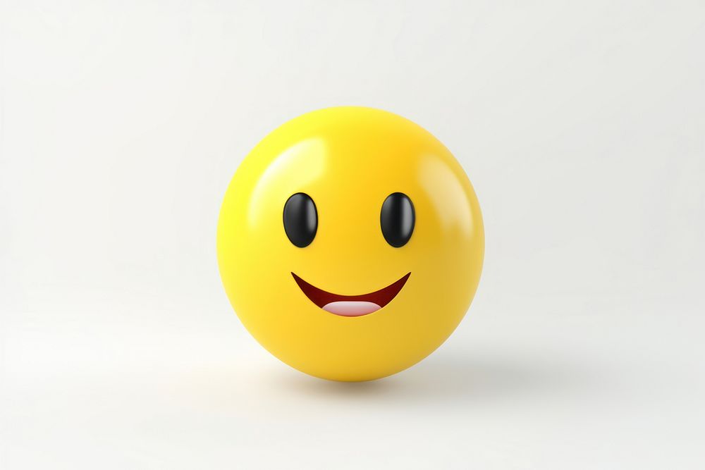 Emoji toy white background anthropomorphic. 