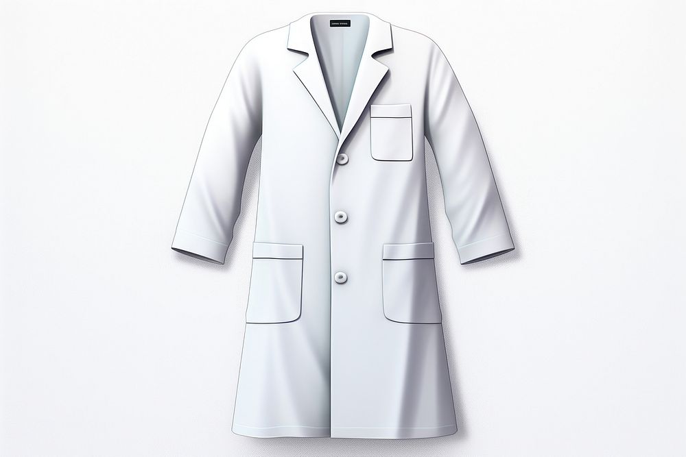 Doctor gown coat white background stethoscope. AI generated Image by rawpixel.