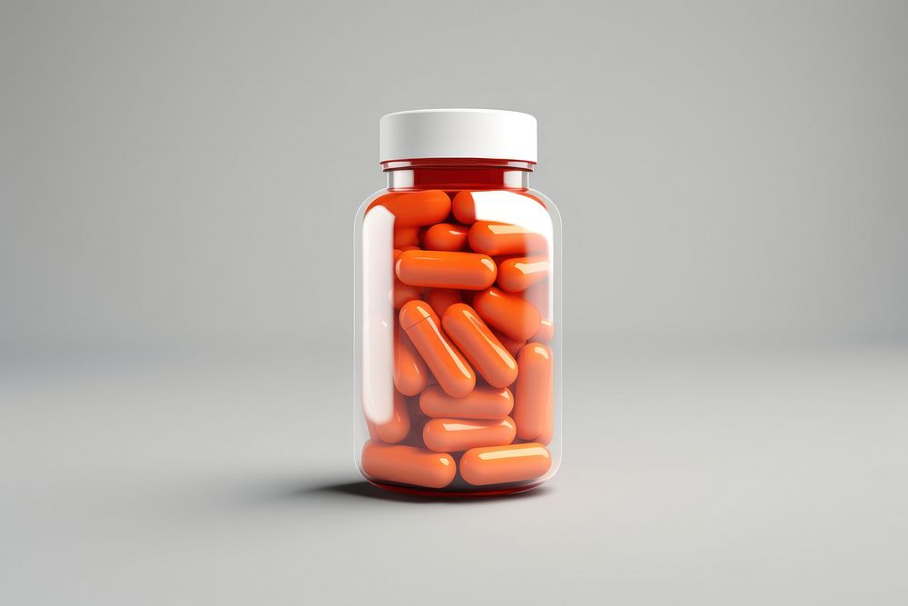 Pill bottle antioxidant medication container. AI generated Image by rawpixel.