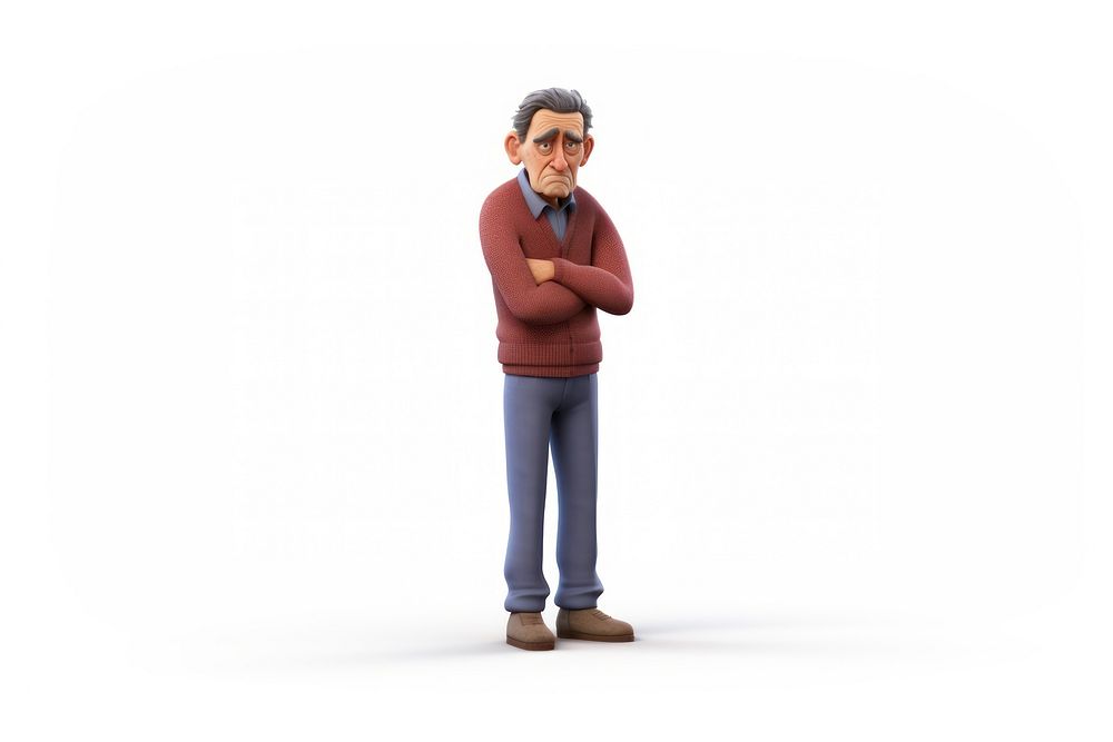 Standing portrait cartoon adult. AI generated Image by rawpixel.