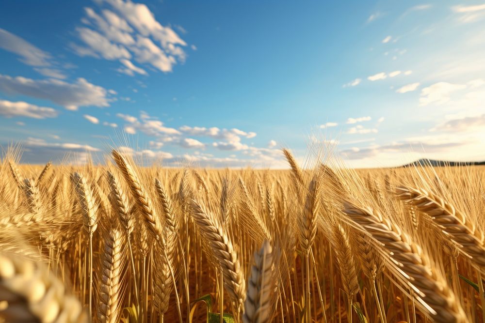 Wheat crops horizon agriculture landscape. AI generated Image by rawpixel.