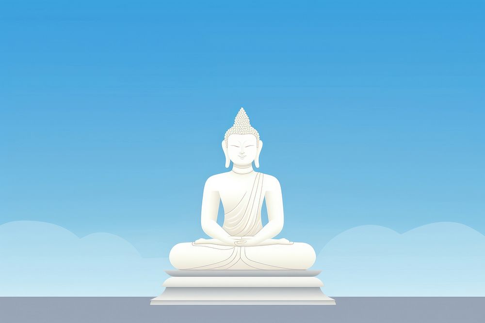 Buddha statue spirituality blue sky.