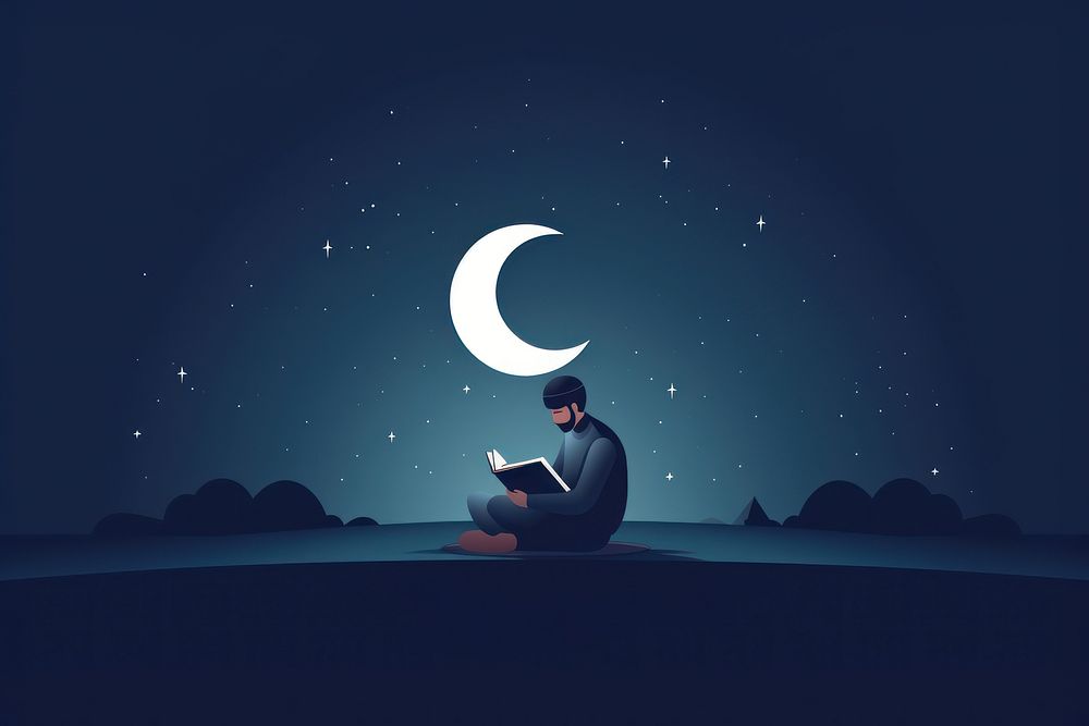 Moon astronomy nature night. AI generated Image by rawpixel.