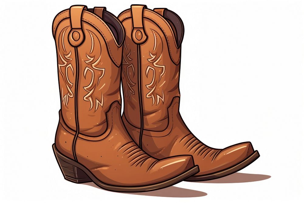 Cowboy boots footwear clothing cartoon. AI generated Image by rawpixel.