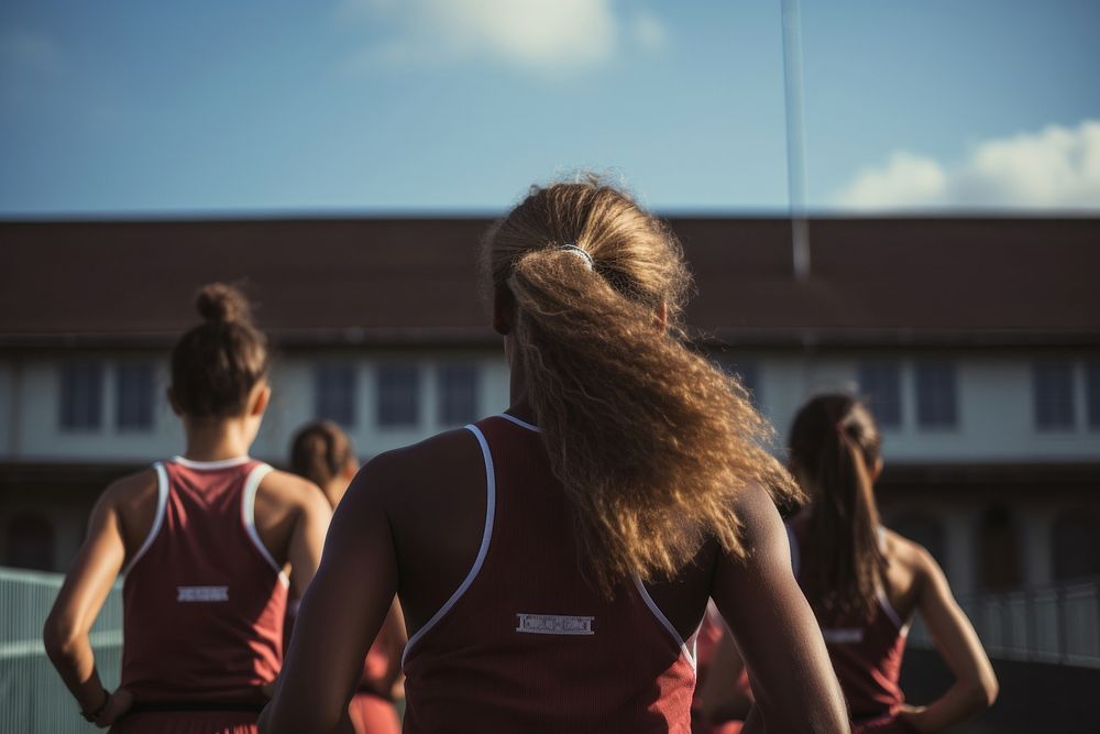 High school students running sports adult day. AI generated Image by rawpixel.