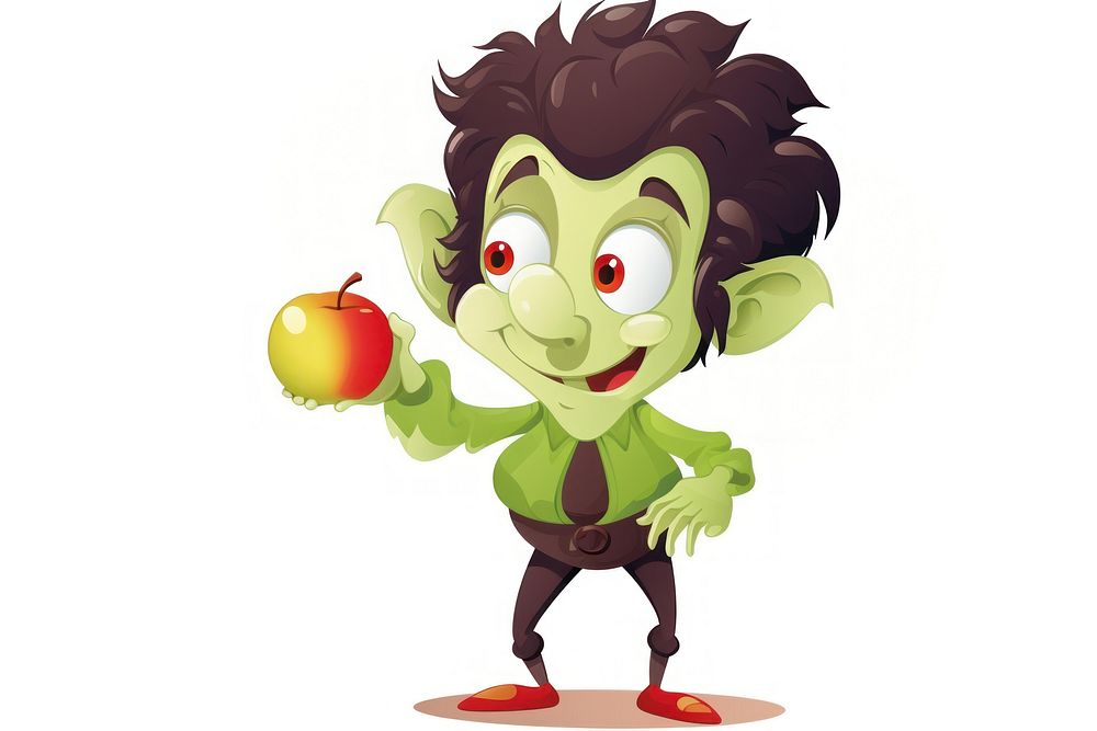 Goblin cartoon white background representation. AI generated Image by rawpixel.