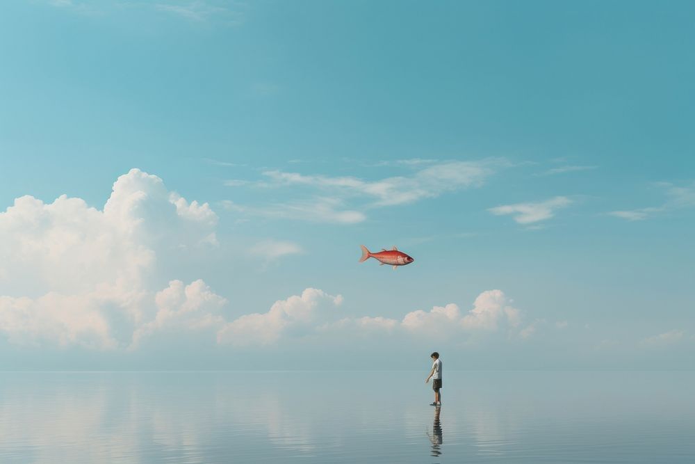 Sky scape paragliding adventure outdoors. AI generated Image by rawpixel.