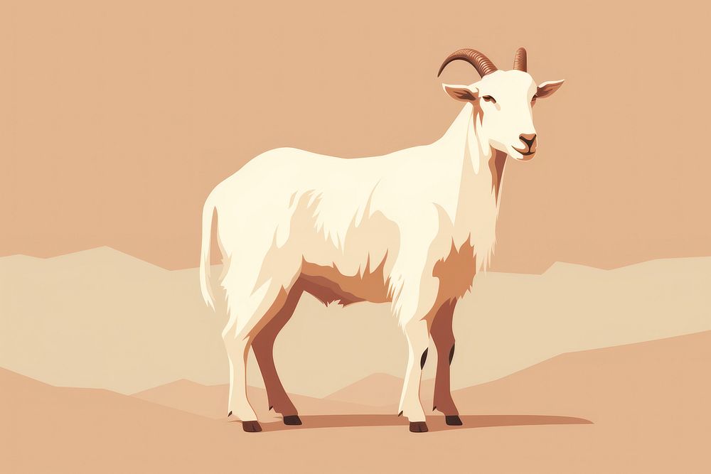 Goat livestock animal mammal. AI generated Image by rawpixel.
